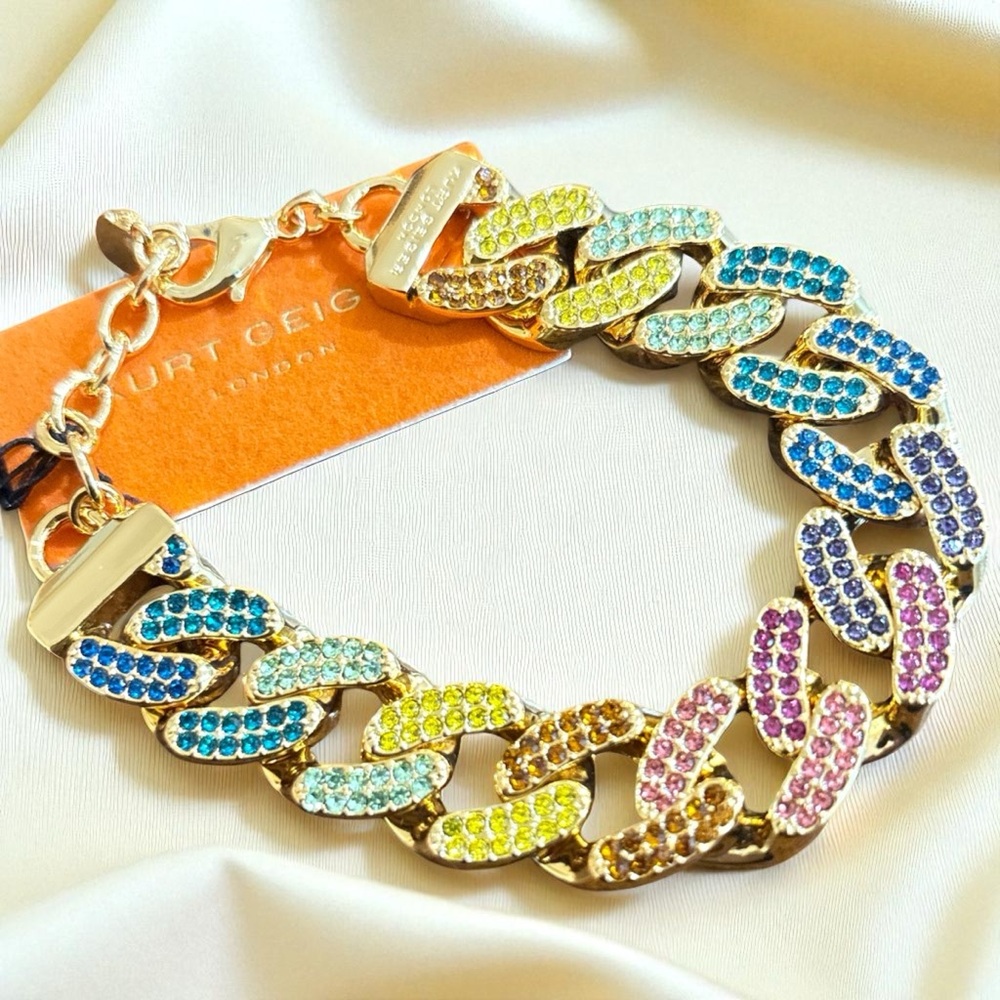 Kurt Geiger Vibrant Chain Bracelet NWT